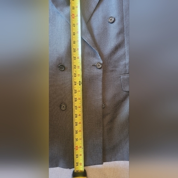 Men's Hickey Freeman 100% Wool Boardroom Jacket Size 42L Dark Charcoal Gray NICE - Picture 14 of 14
